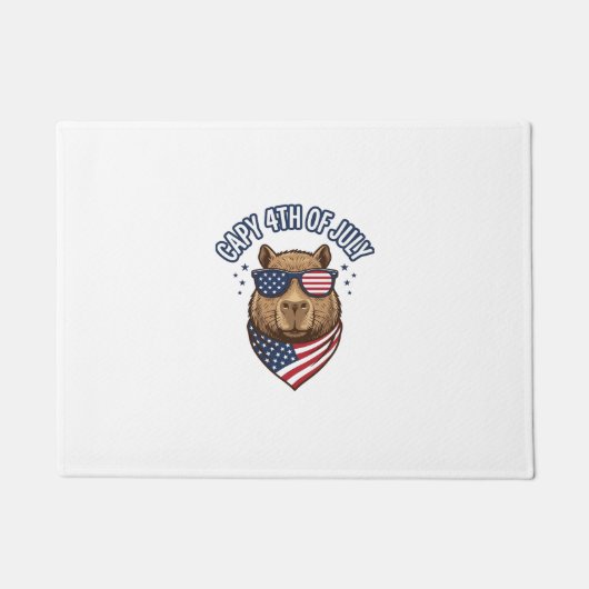 Capy 4 juli Patriotische Capybara Vector Design_ Deurmat (Voorkant)