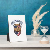 Capy 4 juli Patriotische Capybara Vector Design_ Fotoplaat (Zijkant)