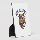 Capy 4 juli Patriotische Capybara Vector Design_ Fotoplaat (Zijkant)