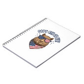 Capy 4 juli Patriotische Capybara Vector Design_ Notitieboek (Linkerzijde)