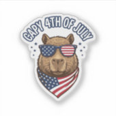 Capy 4 juli Patriotische Capybara Vector Design_ Sticker (Voorkant)