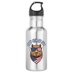 Capy 4 juli Patriotische Capybara Vector Design_ Waterfles