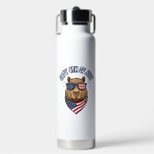 Capy 4 juli Patriotische Capybara Vector Ontwerp_ Waterfles (Voorkant)