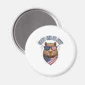 Capy 4 juli Patriotische Capybara Vectorontwerp_ Magneet (Voorkant / Achterkant)
