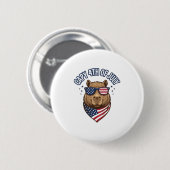 Capy 4 juli Patriotische Capybara Vectorontwerp_ Ronde Button 5,7 Cm (Voorkant /achterkant)