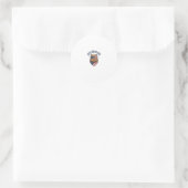 Capy 4 juli Patriotische Capybara Vectorontwerp_ Ronde Sticker (Tas)