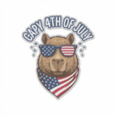 Capy 4 juli Patriotische Capybara Vectorontwerp_ Sticker (Voorkant)