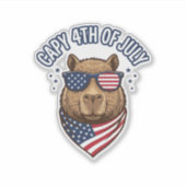 Capy 4 juli Patriotische Capybara Vectorontwerp_ Sticker (Voorkant)