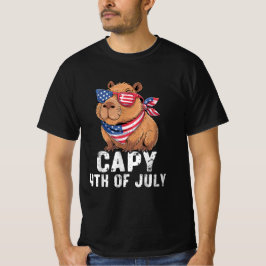 Capy 4th of July Vlag Zonnebril Patriottisch T-shirt