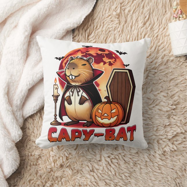 Capy-bat Capybara Halloween Kussen (Deken)