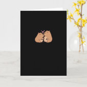 Capy Better Together Cute Animal Design  Kaart (Gele Bloem)