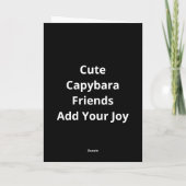 Capy Better Together Cute Dierenontwerp  Kaart (Achterkant)