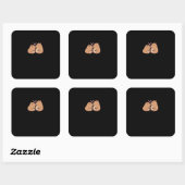Capy Better Together Schattig Dierendesign Vierkante Sticker (Vel)