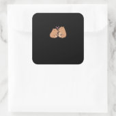 Capy Better Together Schattig Dierendesign Vierkante Sticker (Tas)