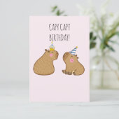 Capy Birthday Bedankkaart (Staand voorkant)