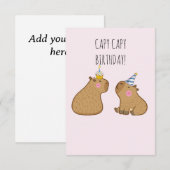 Capy Birthday Bedankkaart (Voorkant / Achterkant)
