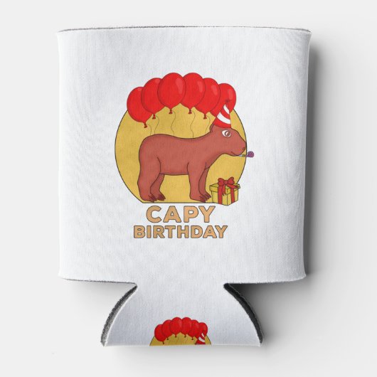 Capy Birthday Blikjeskoeler (Voorkant)