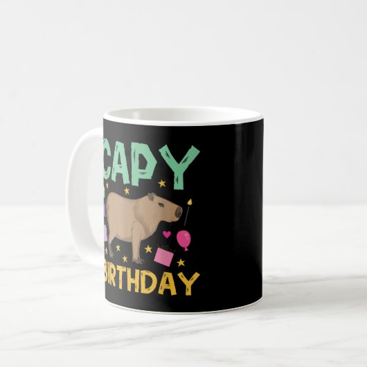 Capy Birthday, Cappybara, Capybara Koffiemok (Voorkant links)