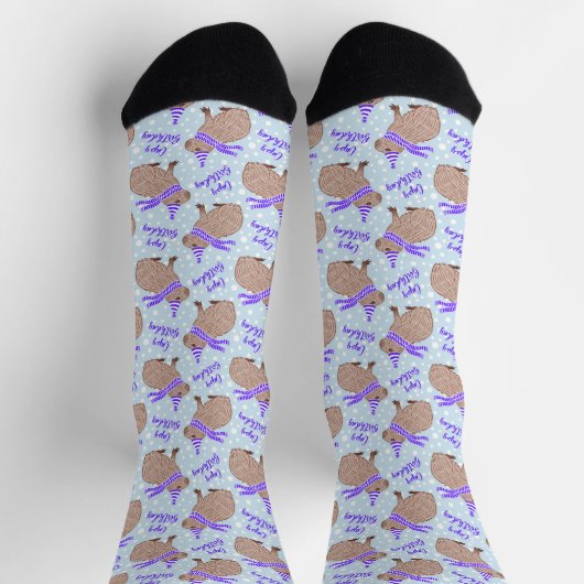 Capy Birthday Capybara Funny Animal Lover Socks Sokken (Top)