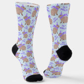 Capy Birthday Capybara Funny Animal Lover Socks Sokken (Gebogen)