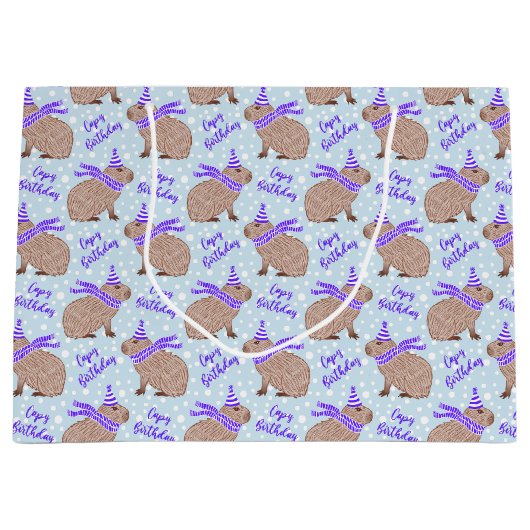 Capy Birthday Capybara Funny Dierenvriend Groot Cadeauzakje (Voorkant)