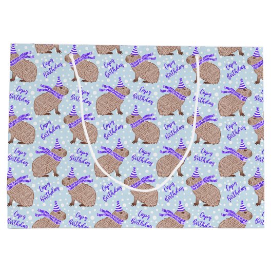 Capy Birthday Capybara Funny Dierenvriend Groot Cadeauzakje (Achterkant)