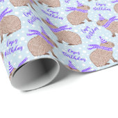 Capy Birthday Capybara Funny Dierenvrienden Cadeaupapier (Rol Hoek)