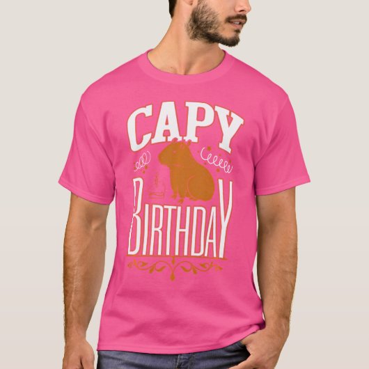 Capy Birthday Capybara Plush Cappybara Capybara T-shirt (Voorkant)