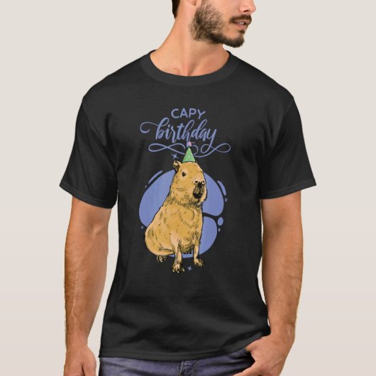 Capy Birthday Capybara T-shirt (Voorkant)