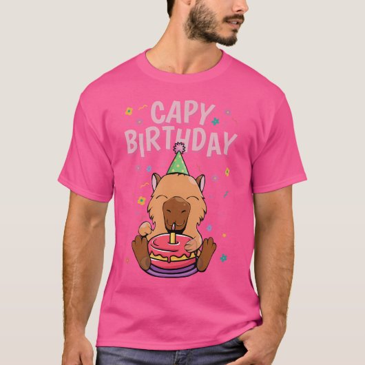 Capy Birthday Capybara T-shirt (Voorkant)