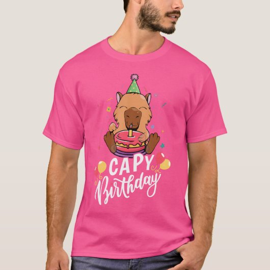 Capy Birthday Capybara T-shirt (Voorkant)