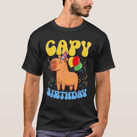 Capy Birthday Capybara T-shirt (Voorkant)