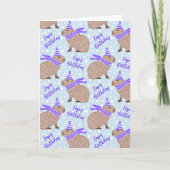 Capy Birthday Funny Capybara Lover Greeting Kaart (Voorkant)