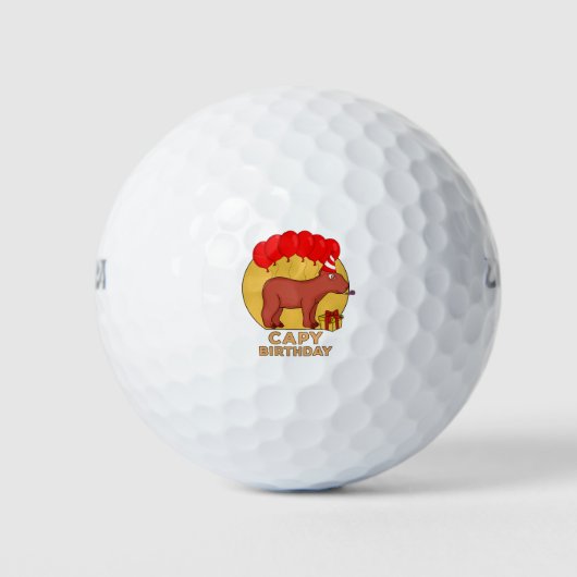 Capy Birthday Golfballen (Voorkant)