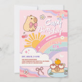 Capy Birthday Groovy Rainbow Sun Birthday Kaart (Voorkant)