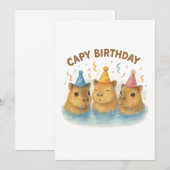 Capy Birthday Kaart (Voorkant / Achterkant)