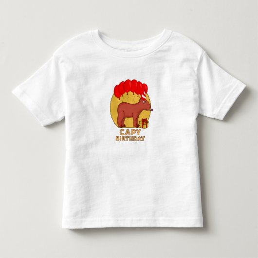 Capy Birthday Kinder Shirts (Voorkant)
