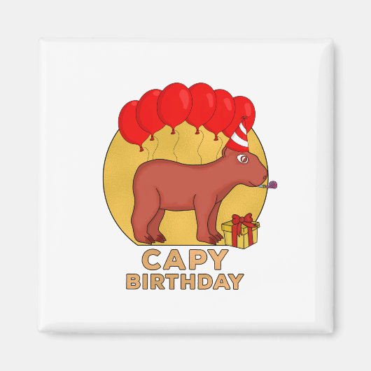 Capy Birthday Magneet (Voorkant)
