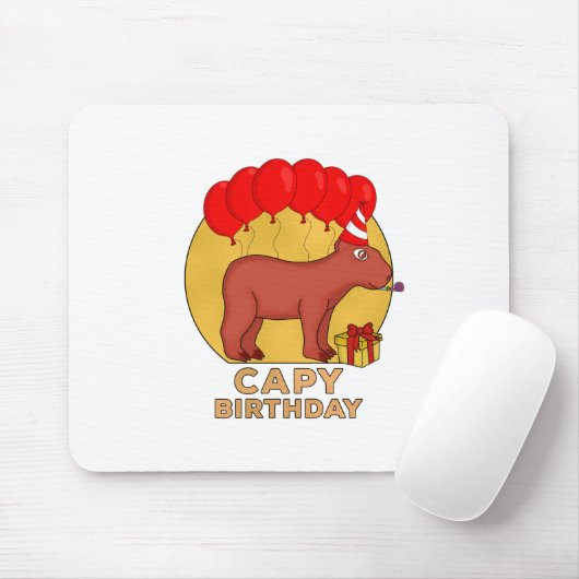 Capy Birthday Muismat (Met muis)