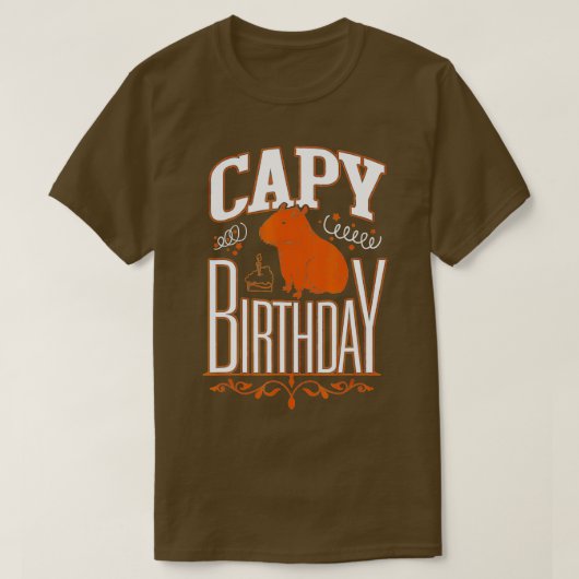 Capy Birthday T-shirt (Design voorkant)