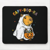 Capy-boo-ra Cappy Halloween Funny Capybara Costume Muismat (Voorkant)
