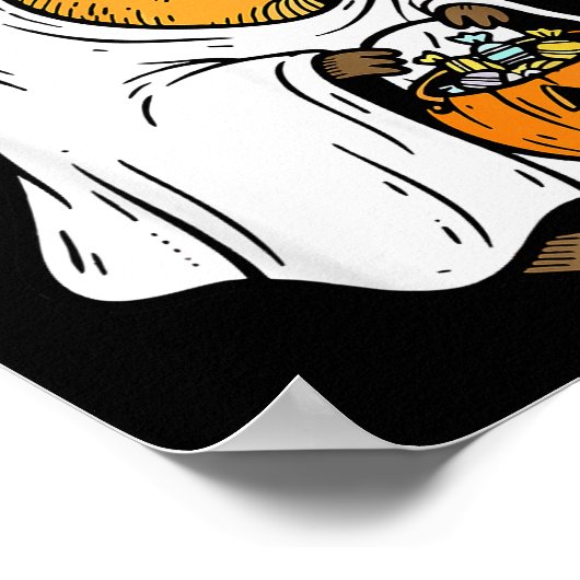 Capy-boo-ra Cappy Halloween Funny Capybara Costume Poster (Hoek)