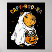 Capy-boo-ra Cappy Halloween Funny Capybara Costume Poster (Voorkant)