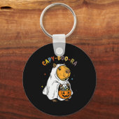 Capy-boo-ra Cappy Halloween Funny Capybara Costume Sleutelhanger (Voorkant)