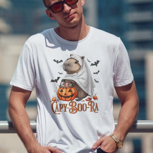 Capy-boo-ra Capybara Halloween Grappig T-shirt