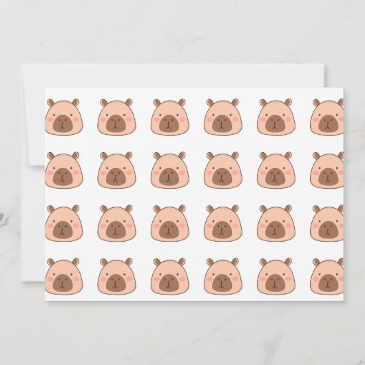 Capy capy birthday invitation kaart (Achterkant)