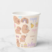 Capy capy birthday  papieren bekers (Achterkant)
