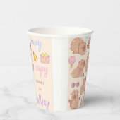 Capy capy birthday  papieren bekers (Rechts)
