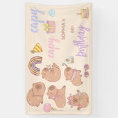 Capy capy birthday spandoek (Verticaal)