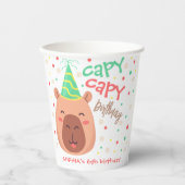 Capy capy capybara birthday papieren bekers (Voorkant)